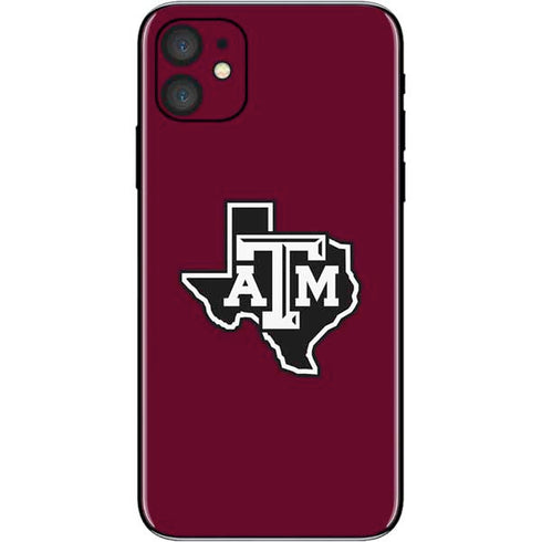Texas A&M University Black Logo iPhone 11 Skin